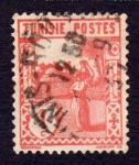 Stamps Tunisia -  MUJER CON CANTARO
