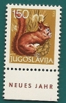 Sellos de Europa - Yugoslavia -  Año nuevo - Naturaleza - Ardilla 