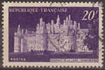 Sellos del Mundo : Europa : Francia : Francia 1952 Scott 678 Sello º Castillos del Loire Chambord 20F France utilisé usado 