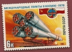 Sellos de Europa - Rusia -  Intercosmos - Cooperación con Polonia  - Transporte de Cohetes de la Soyuz 30 