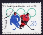 Stamps Poland -  IX ZIMOWE IGRZYSKA OLIMPIJSKIE - INNSBRUCK 1964