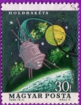 Stamps : Europe : Hungary :  Holdrakéta