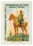 Stamps Chile -  50 Aniversario Carabineros de Chile