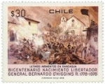 Stamps Chile -  Bicentenario del Nacimiento de Bernardo Ohiggins 