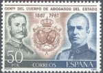 Stamps : Europe : Spain :  centenario cuerpo de abogados del estado