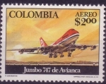 Sellos del Mundo : America : Colombia : jumbo 747 de avianca