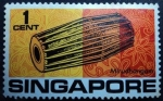 Stamps : Asia : Singapore :  Music instruments