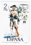 Stamps Spain -  UNIFORMES MILITARES