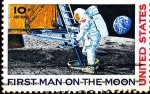 Stamps : America : United_States :   FIRST MAN OF THE MOON
