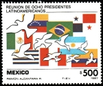 Stamps Mexico -  reunión de ocho presidentes latinoamericanos