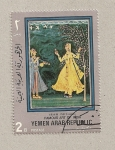 Stamps Yemen -  Famoso arte de la India