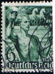Sellos de Europa - Alemania -  Scott  B116  Youth Carryng Torch and