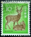 Stamps Japan -  Japan nippon deer (Cervus)