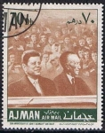 Stamps United Arab Emirates -  50 Aniversario de John E. Kenedy (2)