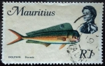 Stamps Mauritius -  Coryphaena hippurus