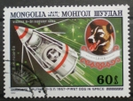 Stamps : Asia : Mongolia :  laika 1957 primer perro en el espacio