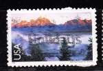 Stamps United States -  lago Wyoming