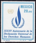 Stamps Mexico -  XXXV Aniversario de la declaración de los derechos humanos