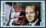 Stamps United Arab Emirates -  Edgar D. Mitchell / Apollo XIV