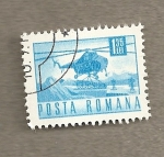 Stamps Romania -  Helicóptero de rescate