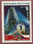 Sellos de Europa - Rusia -  1ª misión Intercosmos - Conjunta con Checoslovaquia - Soyuz 28