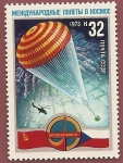 Stamps Russia -  1ª misión Intercosmos - Conjunta con Checoslovaquia - sistema de aterrizaje