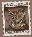 Stamps Austria -  Flor de Hierro - Exposición Nacional de Minerales