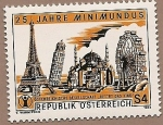 Stamps : Europe : Austria :  25 aniversario parque de miniaturas Minimundus en Carintia