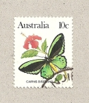 Stamps Australia -  Mariposa azul