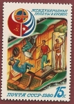 Stamps Russia -  Intercosmos - Cooperación con Cuba  - en la cabina de ingravidez