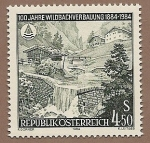 Sellos de Europa - Austria -  Centenario de canalización de los  torrentes de montaña