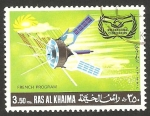 Stamps United Arab Emirates -  Ras Al Khaima - programa espacial francés