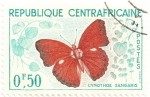 Stamps Africa - Central African Republic -  Mariposa