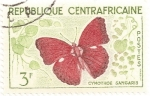 Sellos de Africa - Rep Centroafricana -  Mariposa