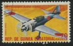 Stamps : Africa : Equatorial_Guinea :  Aviones - Mitsubishi A-6M (1940)