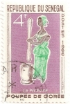 Stamps Senegal -  La amasadora
