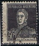 Sellos de America - Argentina -  Scott  334  General San Martin