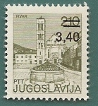 Stamps Yugoslavia -  Isla de Hvar   o  Isla  Lesina    -    Croacia