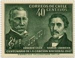 Sellos de America - Chile -  Centenario Cancion Nacional 