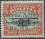 Stamps Bolivia -  Sello sobrecargado