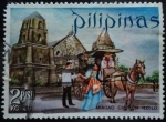 Sellos de Asia - Filipinas -  Iglesia de Miagao en Iloilo