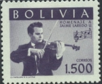 Sellos de America - Bolivia -  Homenaje al violinista boliviano, Jaime Laredo Unzueta