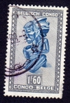 Stamps Republic of the Congo -  FIGURA AFRICANA DE RODILLAS