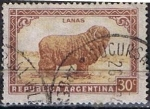 Sellos de America - Argentina -  Scott  442  Merino sheep (Wood) (4)