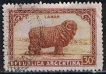 Stamps Argentina -  Scott  442  Merino sheep (Wood) (9)