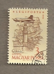 Stamps Hungary -  Avión sobrevolando Sopron
