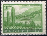 Stamps Argentina -  Scott  640  Cliffs of Humahuaca