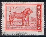 Stamps : America : Argentina :  Scott  689  Aninales domesticos (Caballo)