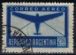 Stamps Argentina -  Scott  C42  Avion y sobre (3)