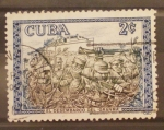 Sellos de America - Cuba -  el desembarco del granma